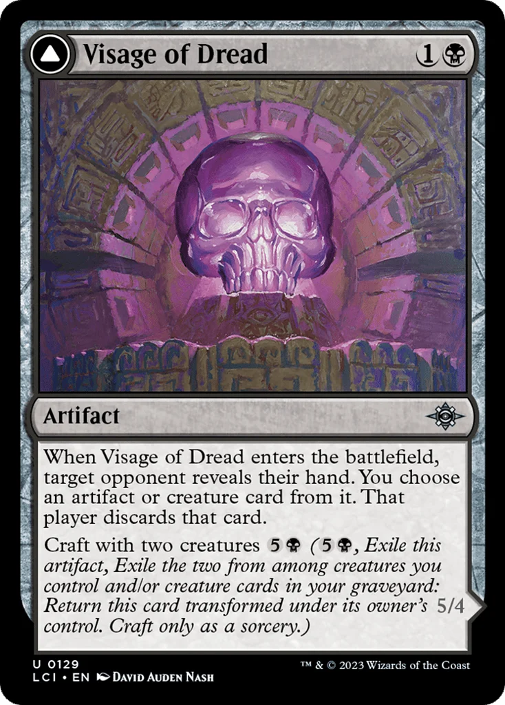 Visage of Dread // Dread Osseosaur · The Lost Caverns of Ixalan