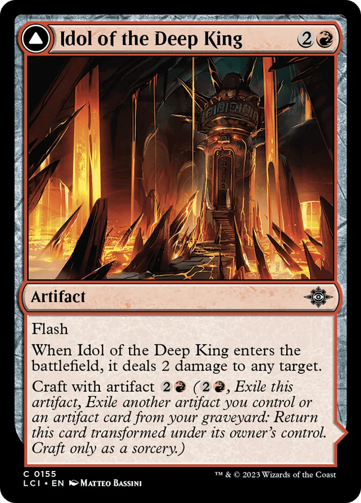 Idol of the Deep King // Sovereign's Macuahuitl · The Lost Caverns of Ixalan