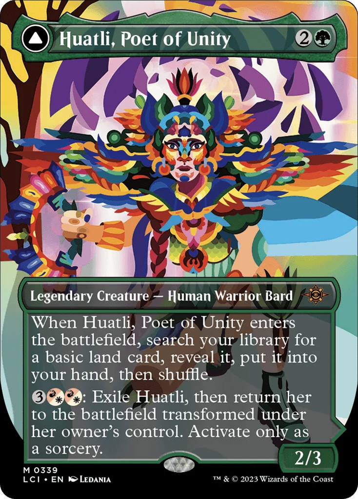 Huatli, Poet of Unity // Roar of the Fifth People · The Lost Caverns of Ixalan