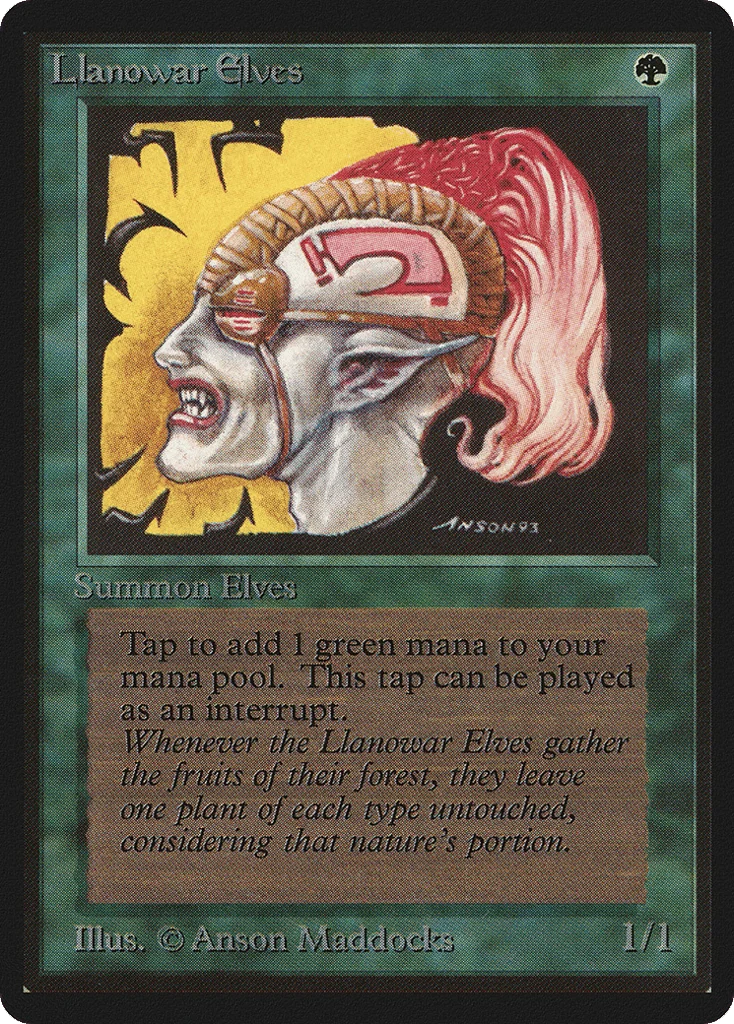 Llanowar Elves · Limited Edition Beta