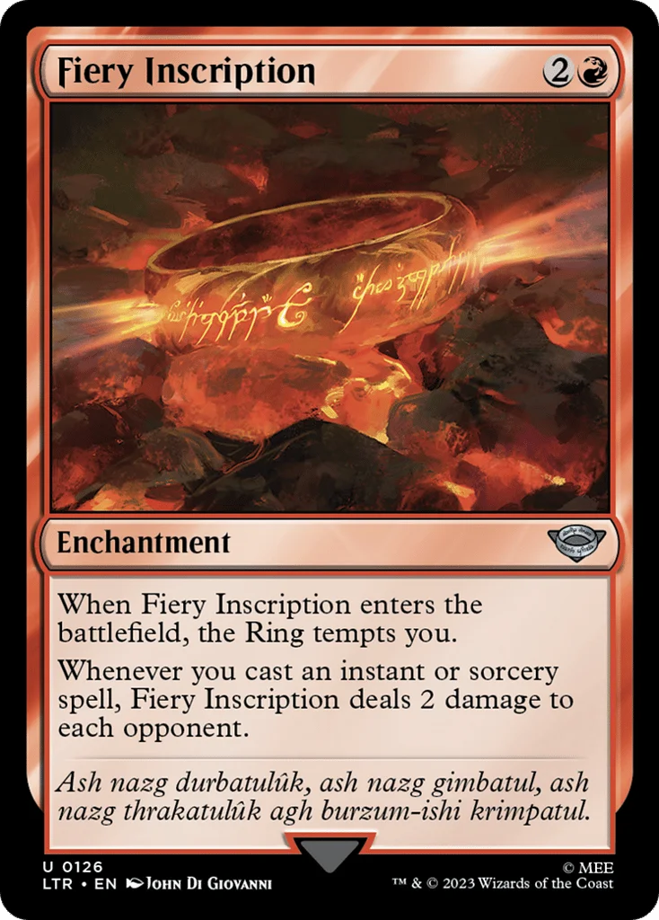 Fiery Inscription · The Lord of the Rings: Tales of Middle-earth