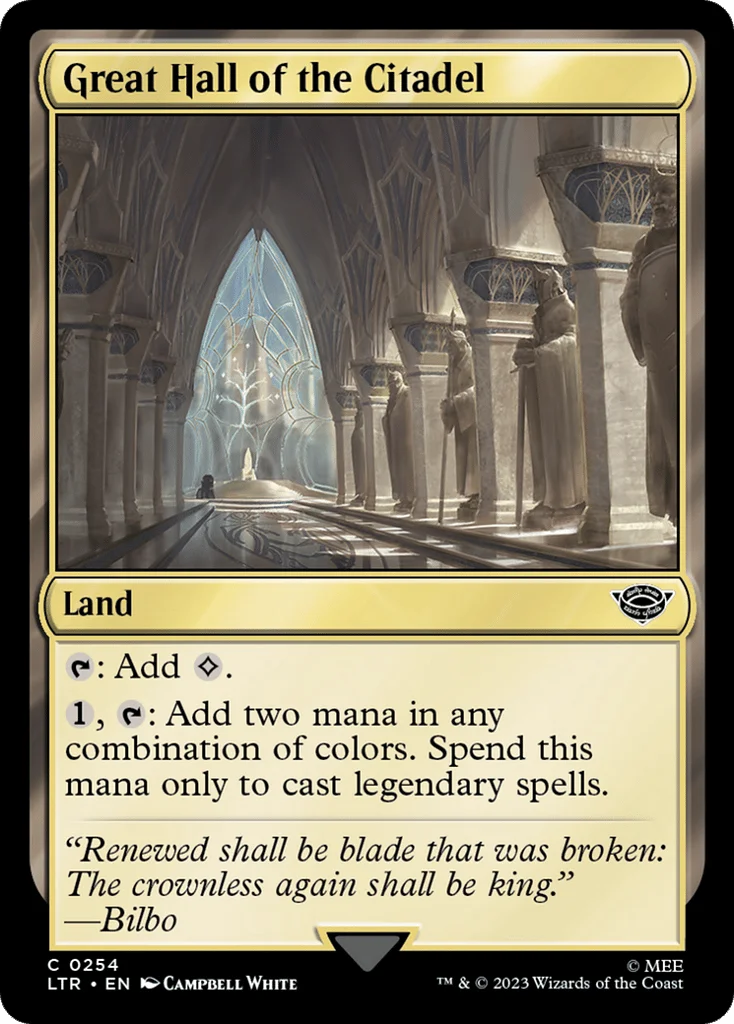 Great Hall of the Citadel · The Lord of the Rings: Tales of Middle-earth