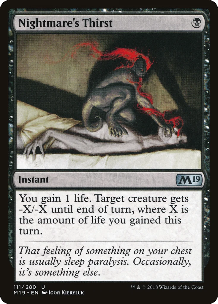Nightmare's Thirst · Core Set 2019