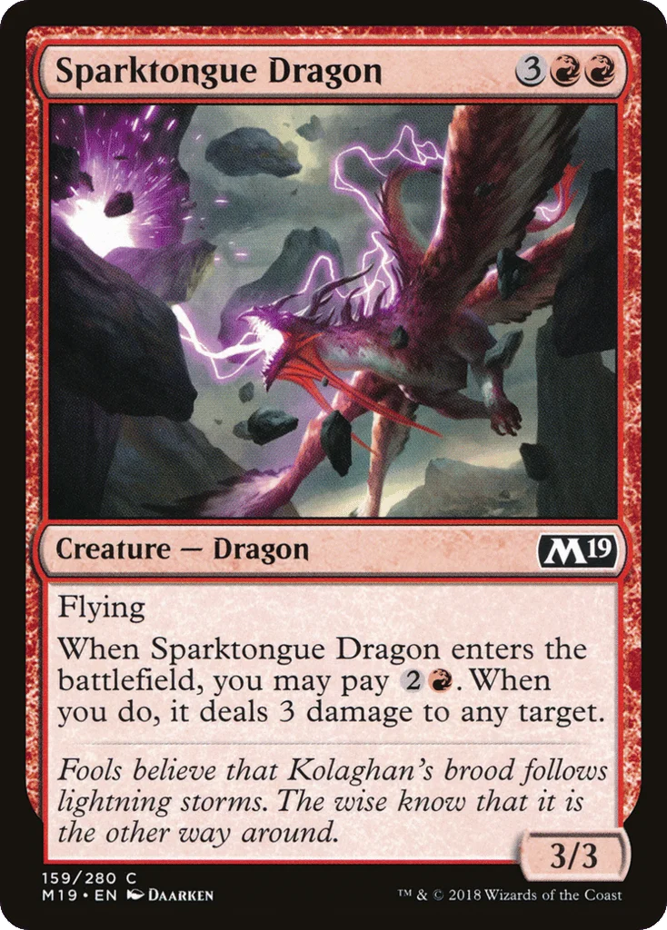 Sparktongue Dragon · Core Set 2019