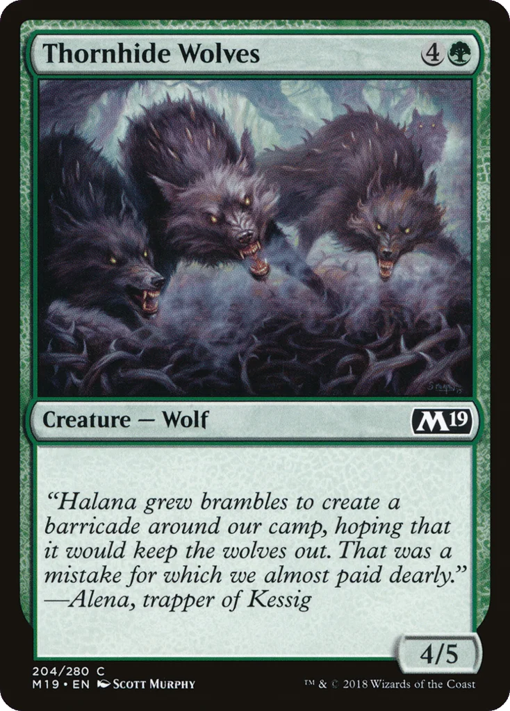 Thornhide Wolves · Core Set 2019