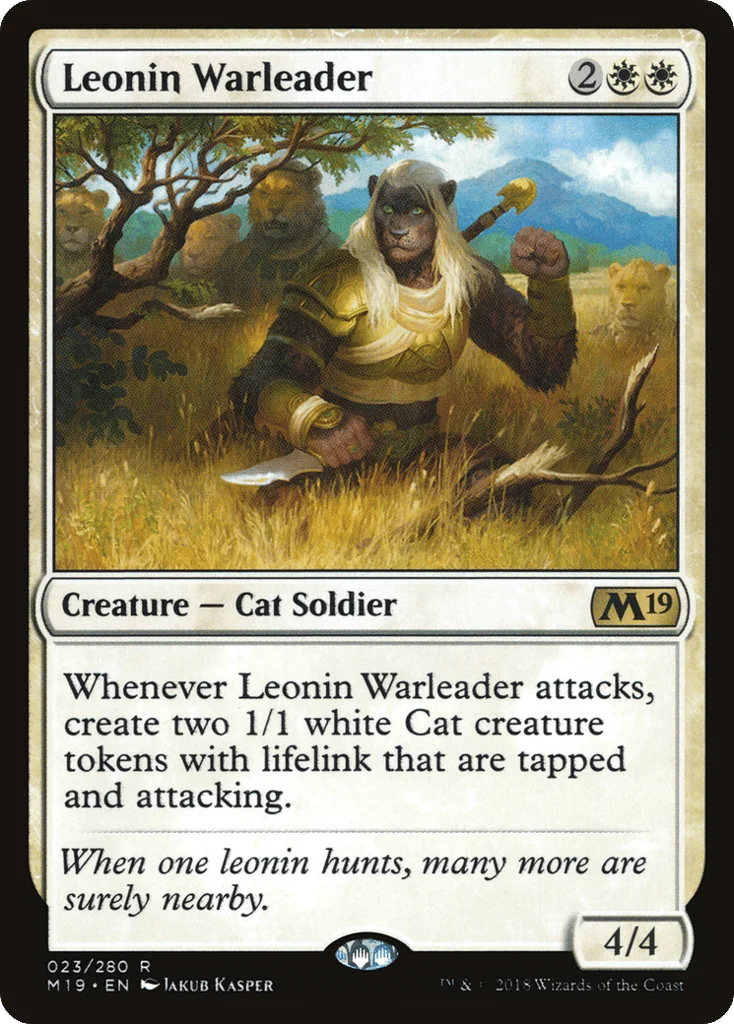 Leonin Warleader · Core Set 2019