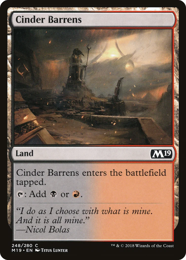 Cinder Barrens · Core Set 2019
