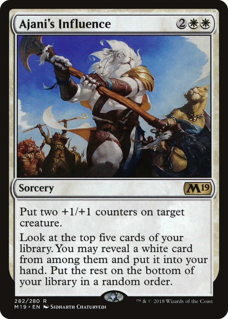 Ajani's Influence · Core Set 2019