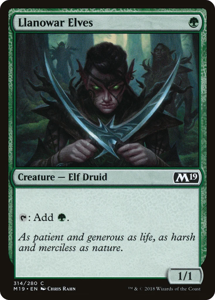 Llanowar Elves · Core Set 2019