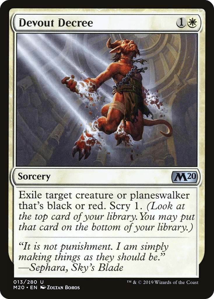 Devout Decree · Core Set 2020