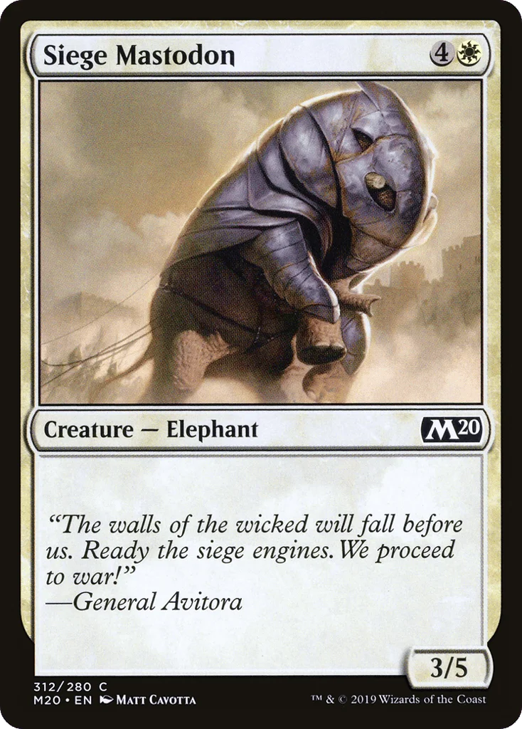 Siege Mastodon · Core Set 2020