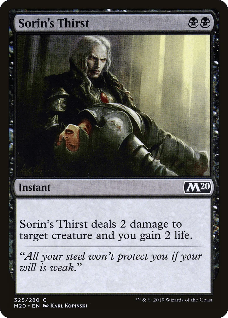 Sorin's Thirst · Core Set 2020