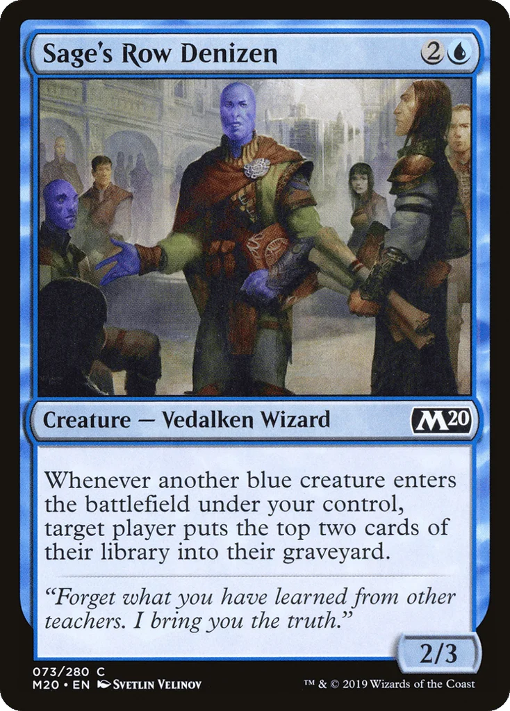 Sage's Row Denizen · Core Set 2020