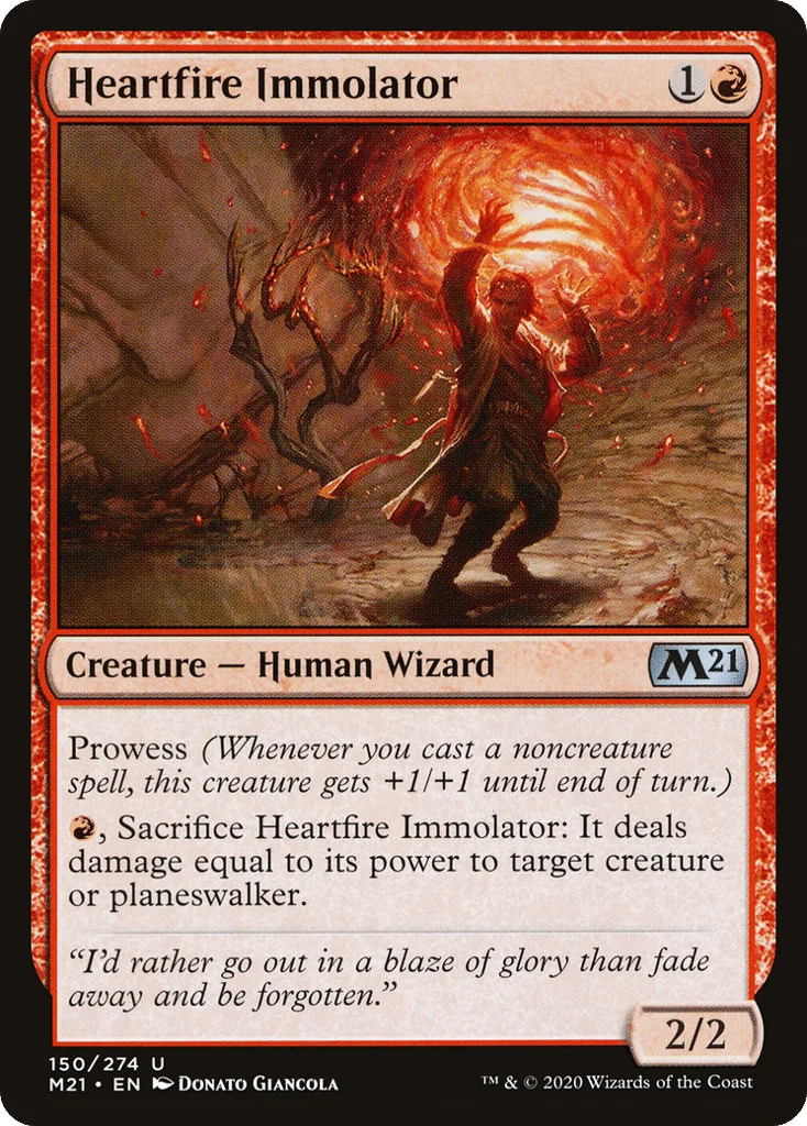 Heartfire Immolator · Core Set 2021