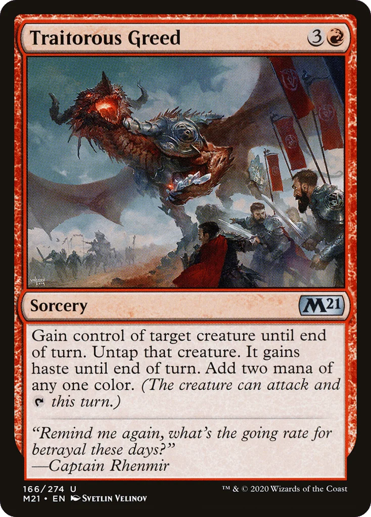 Traitorous Greed · Core Set 2021