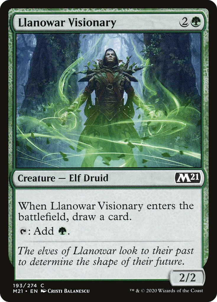 Llanowar Visionary · Core Set 2021
