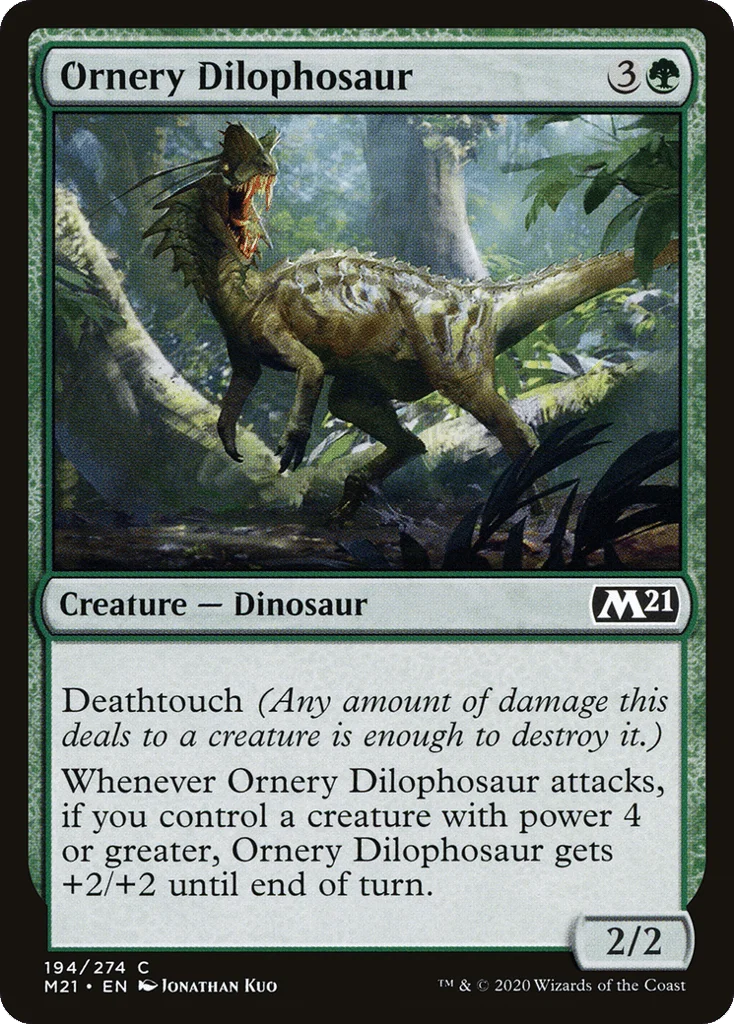 Ornery Dilophosaur · Core Set 2021