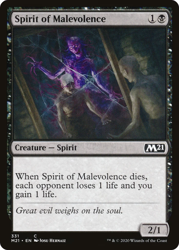 Spirit of Malevolence · Core Set 2021