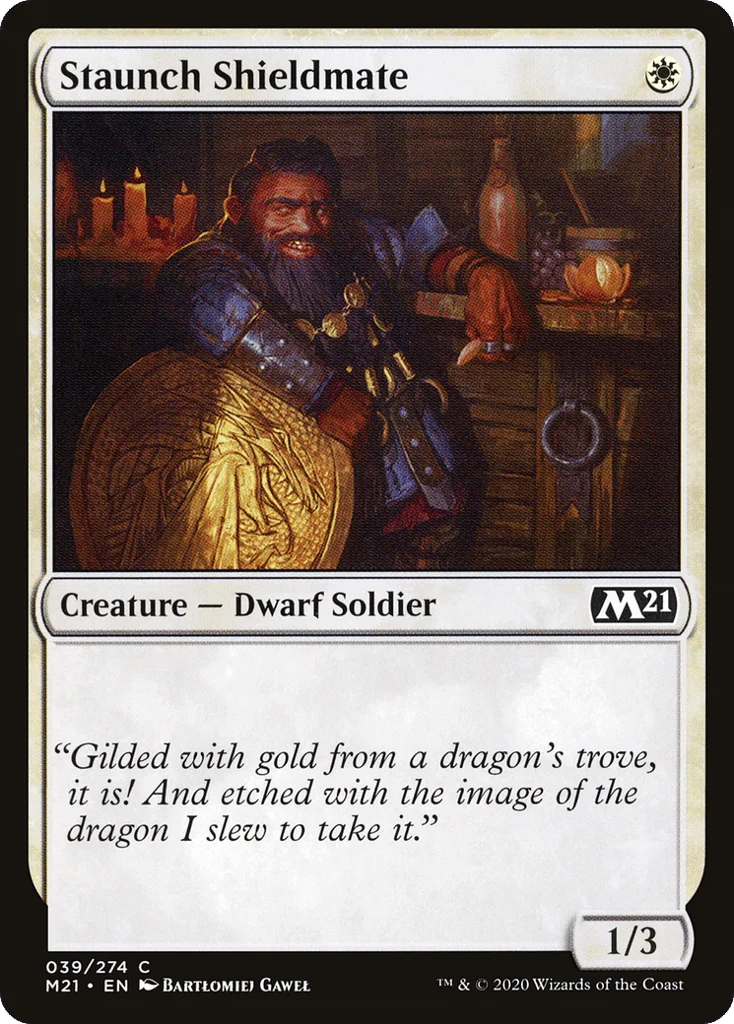 Staunch Shieldmate · Core Set 2021