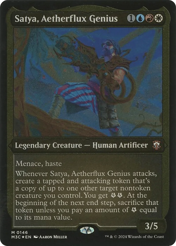 Satya, Aetherflux Genius · Modern Horizons 3 Commander