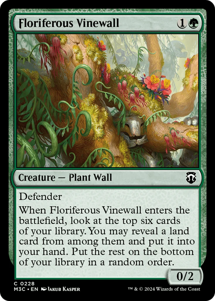 Floriferous Vinewall · Modern Horizons 3 Commander