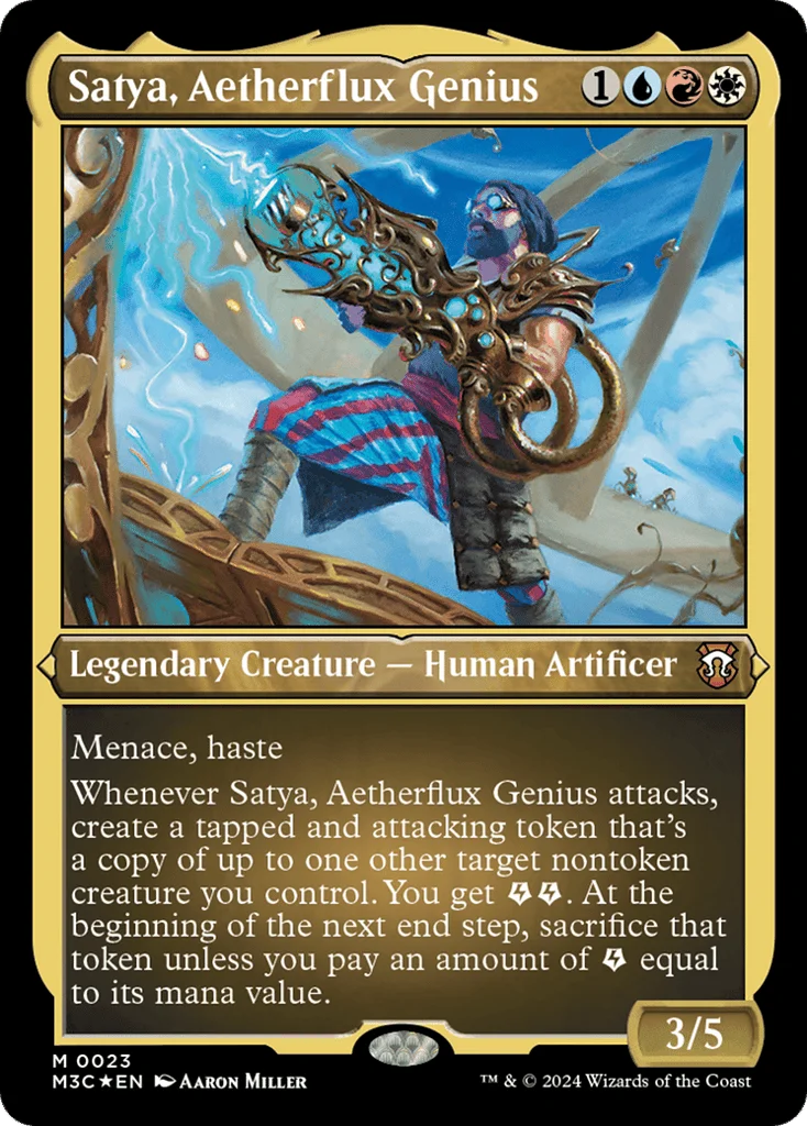 Satya, Aetherflux Genius · Modern Horizons 3 Commander