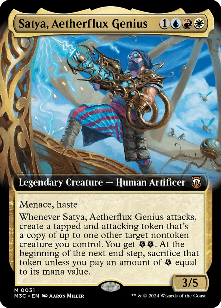 Satya, Aetherflux Genius · Modern Horizons 3 Commander