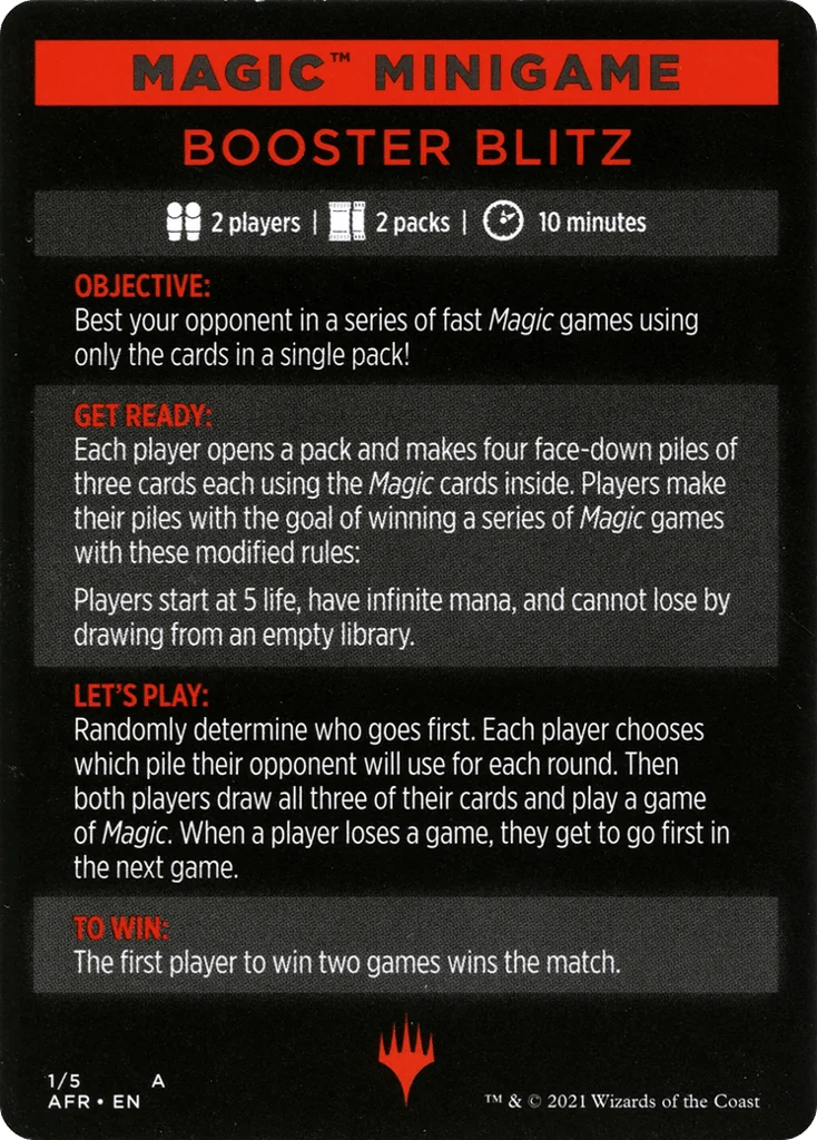 Booster Blitz · Adventures in the Forgotten Realms Minigames