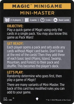 Mini-Master // Mini-Master (cont'd)