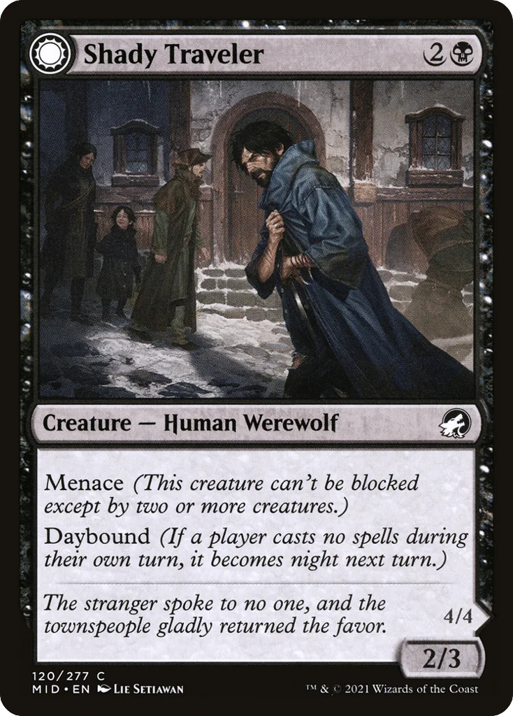 Shady Traveler // Stalking Predator · Innistrad: Midnight Hunt