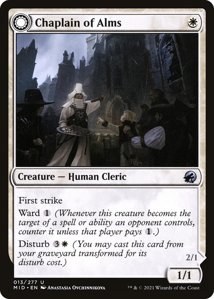 Chaplain of Alms // Chapel Shieldgeist · Innistrad: Midnight Hunt