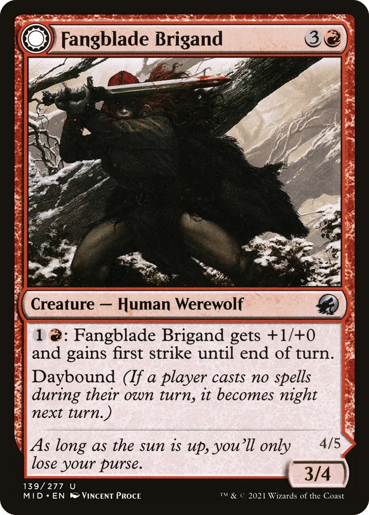 Fangblade Brigand // Fangblade Eviscerator · Innistrad: Midnight Hunt