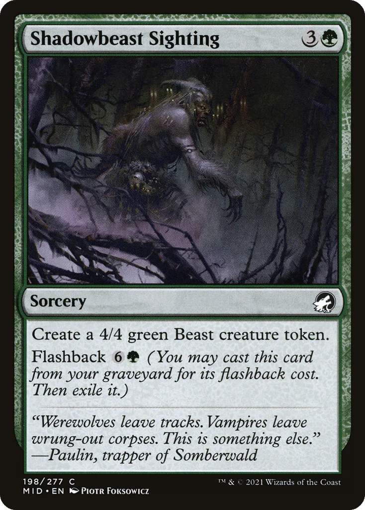 Shadowbeast Sighting · Innistrad: Midnight Hunt