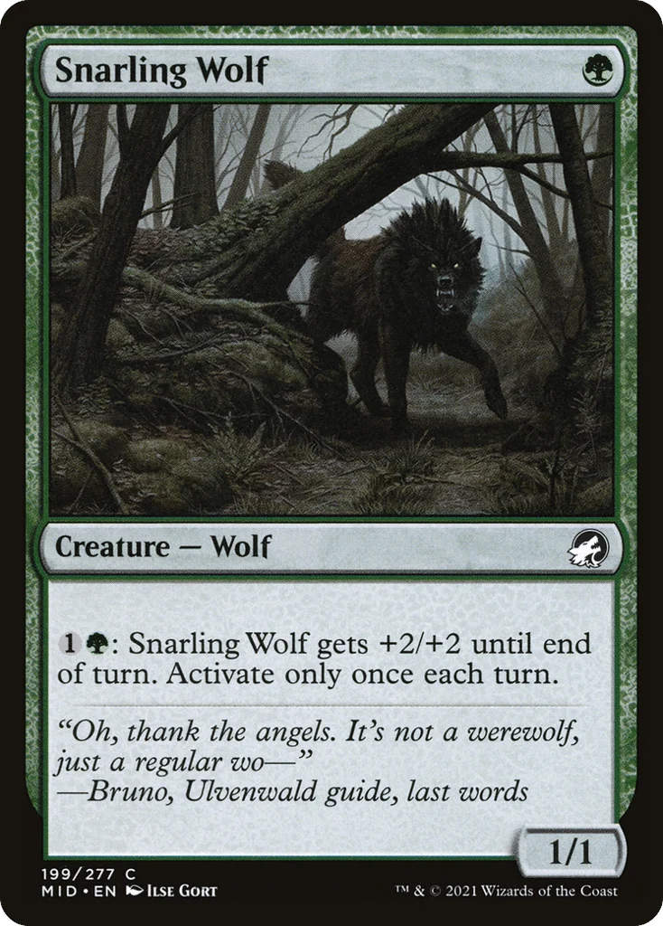 Snarling Wolf · Innistrad: Midnight Hunt