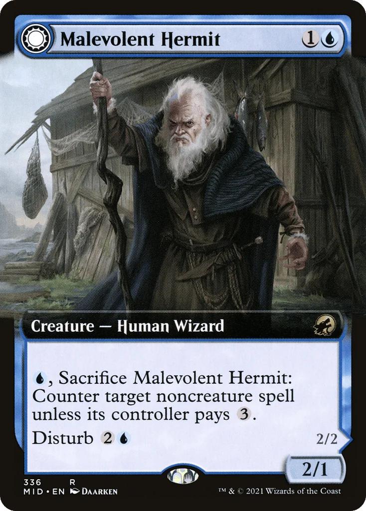 Malevolent Hermit // Benevolent Geist · Innistrad: Midnight Hunt