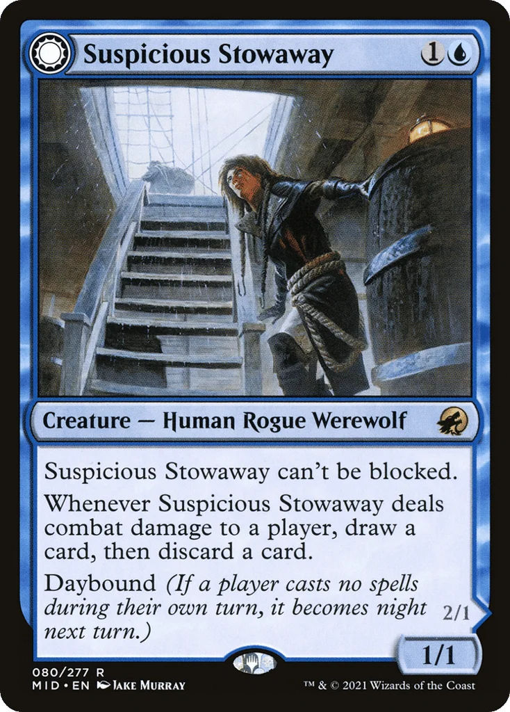 Suspicious Stowaway // Seafaring Werewolf · Innistrad: Midnight Hunt