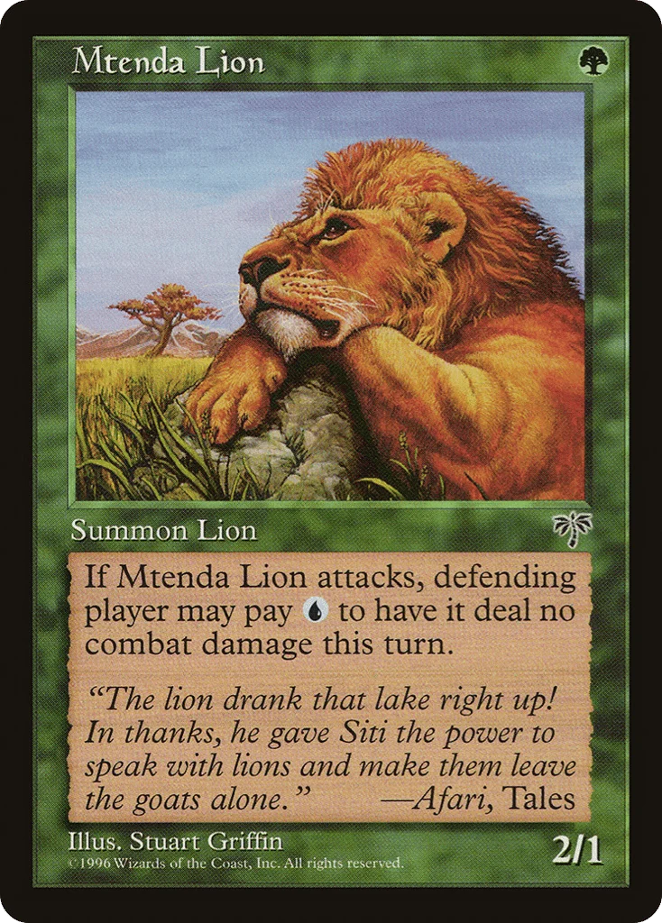 Mtenda Lion · Mirage