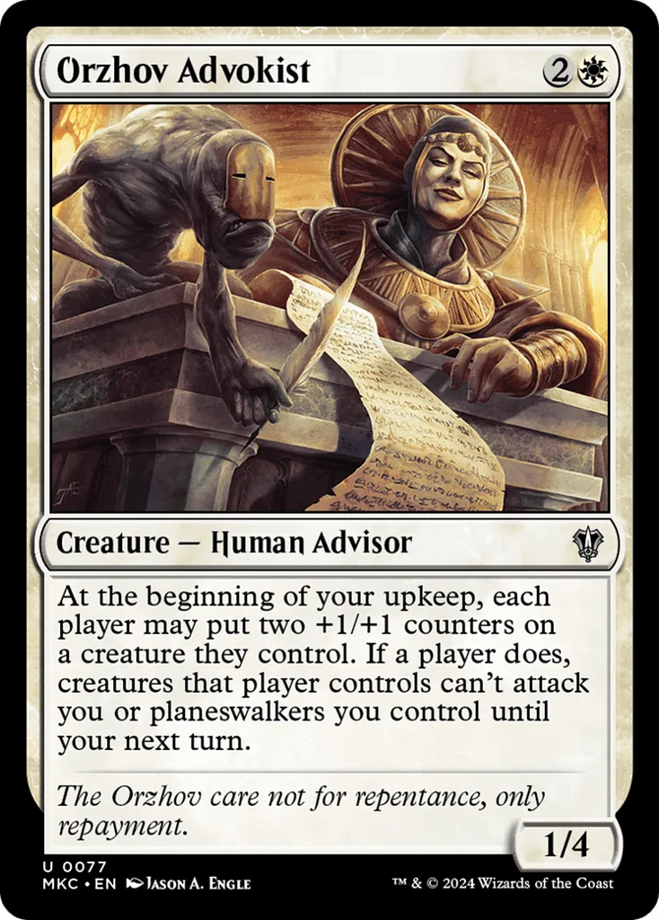 Orzhov Advokist · Murders at Karlov Manor Commander
