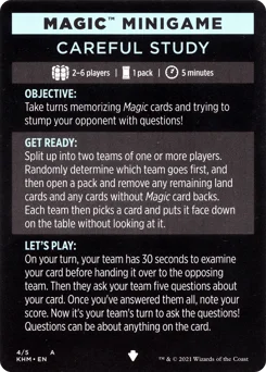 Careful Study (minigame) // Careful Study (cont'd)