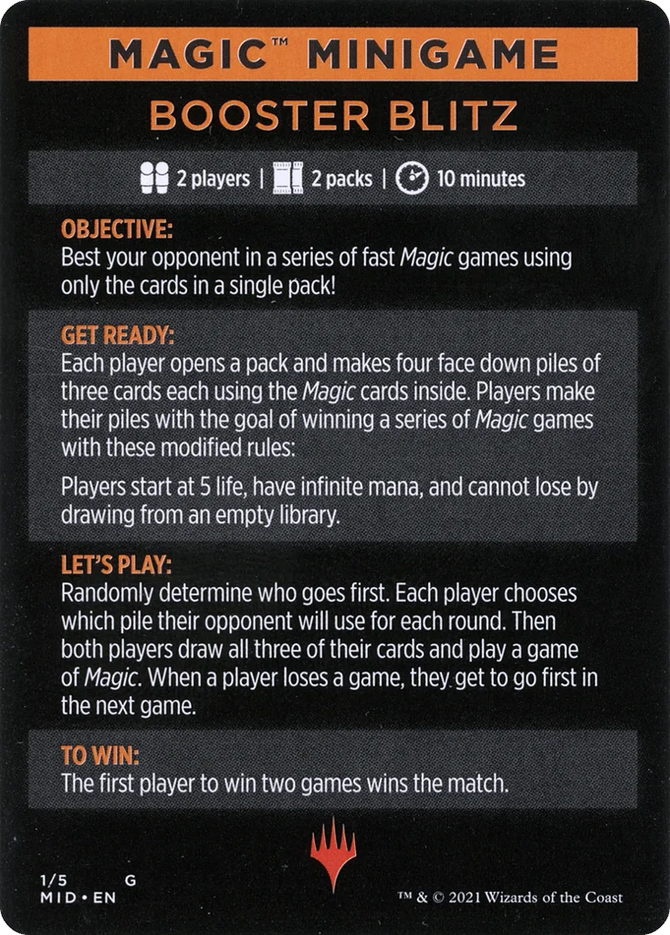 Booster Blitz · Innistrad: Midnight Hunt Minigames