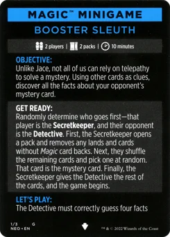 Booster Sleuth // Booster Sleuth (cont'd)