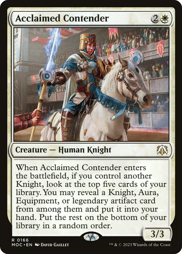 Acclaimed Contender · March of the Machine Commander