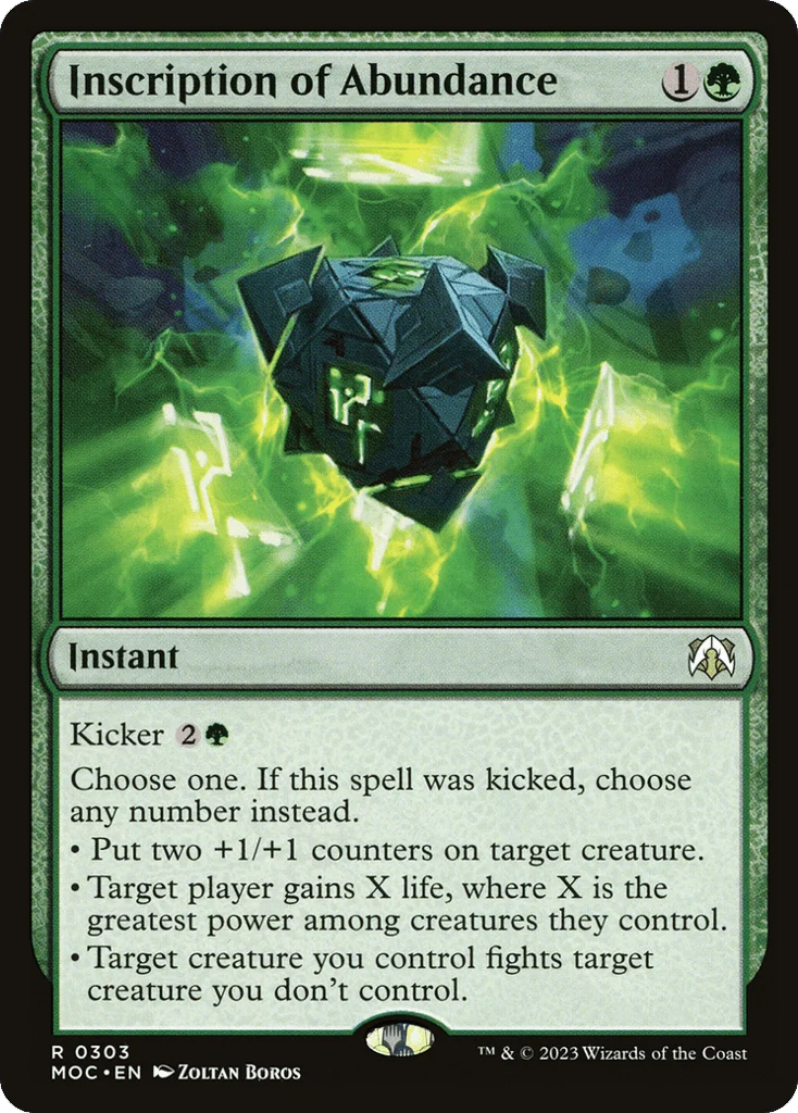 Inscription of Abundance · March of the Machine Commander