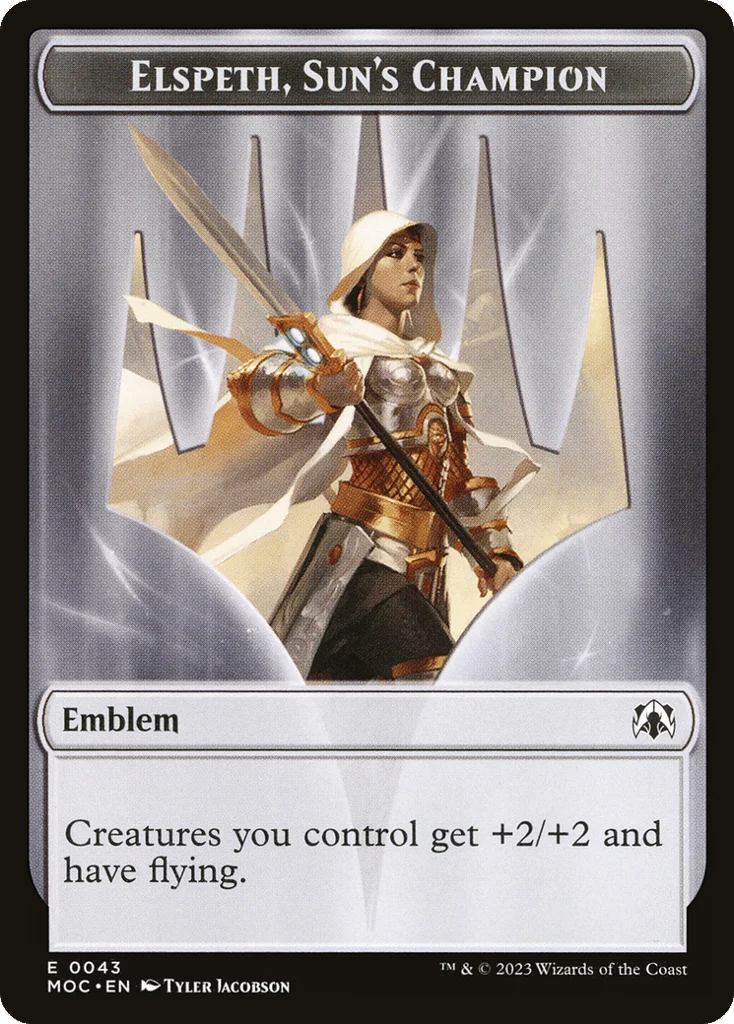 Elspeth, Sun's Champion Emblem · March of the Machine Commander