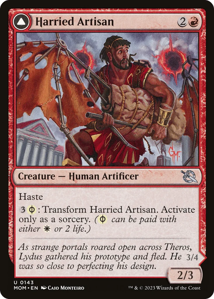 Harried Artisan // Phyrexian Skyflayer · March of the Machine