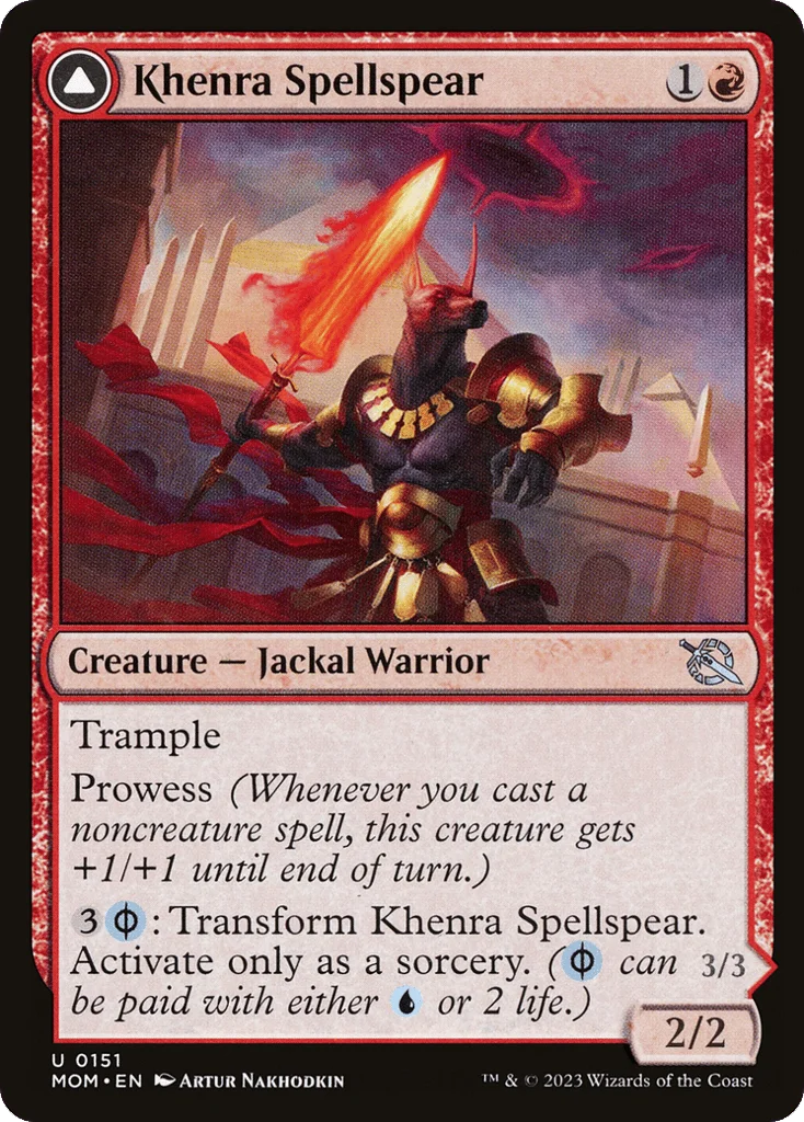 Khenra Spellspear // Gitaxian Spellstalker · March of the Machine