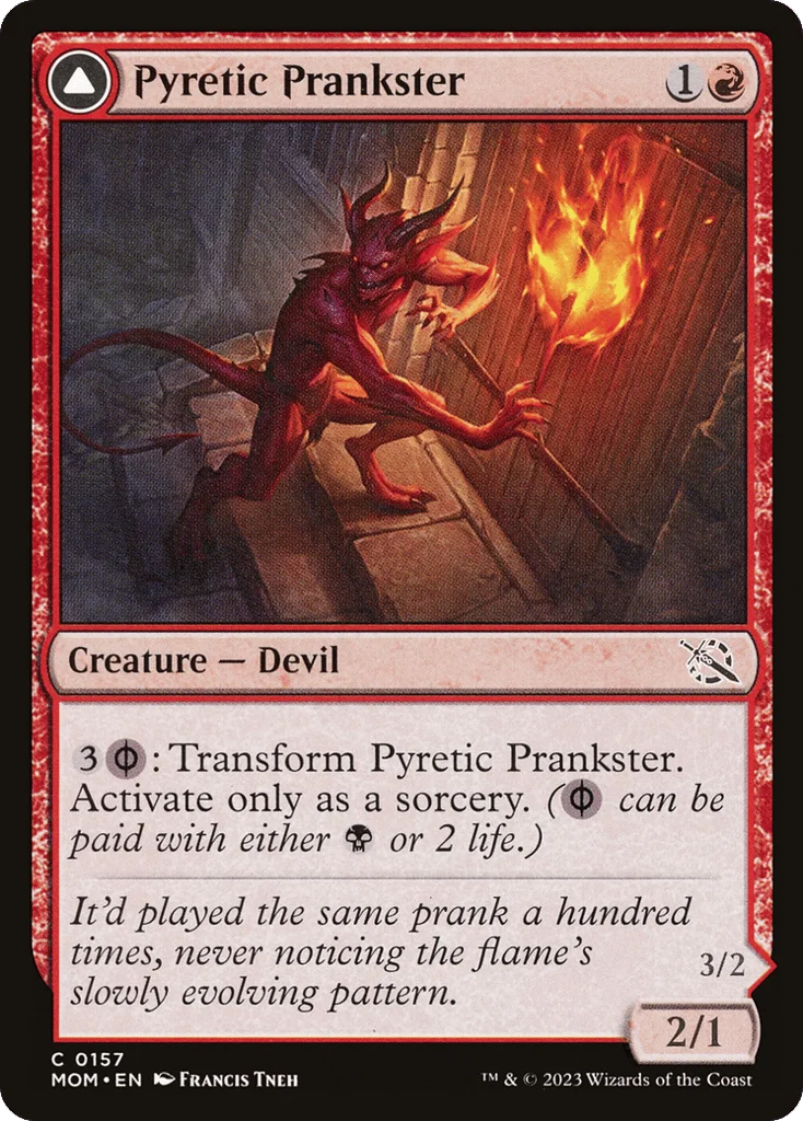 Pyretic Prankster // Glistening Goremonger · March of the Machine