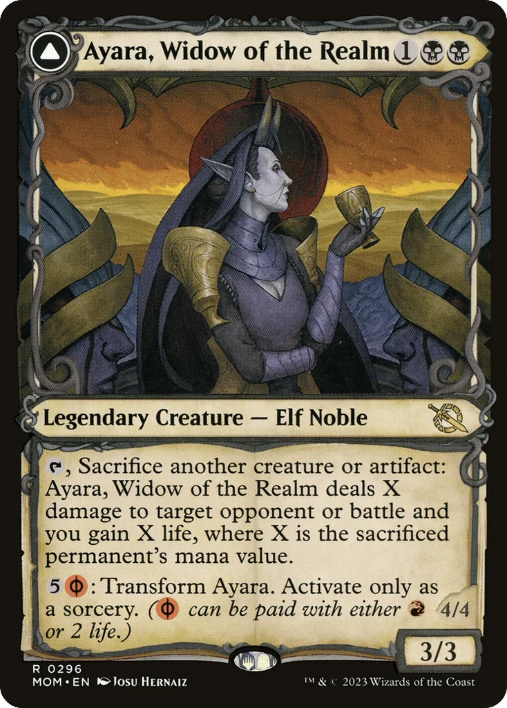 Ayara, Widow of the Realm // Ayara, Furnace Queen · March of the Machine