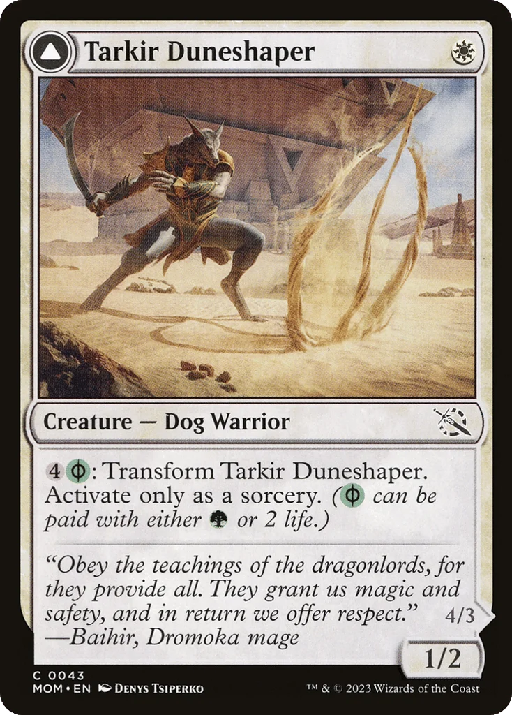 Tarkir Duneshaper // Burnished Dunestomper · March of the Machine