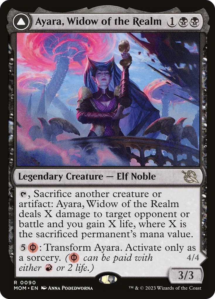 Ayara, Widow of the Realm // Ayara, Furnace Queen · March of the Machine